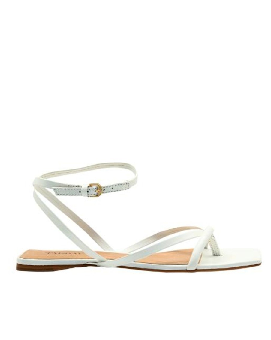 Women TARBAY | Jada Flat Sandals- Branco