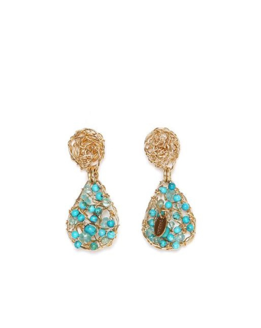 Women TARBAY Earrings | Gota Button Dangle Earrings (20Mm)