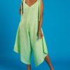 Women Crasqi Jumpsuits | Granadina Linen Jumper-Apple Green