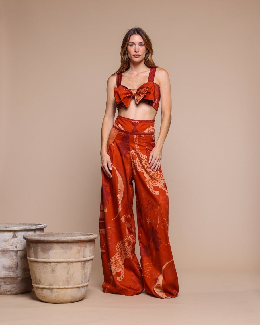 Women Eugenia Fernandez Tops | Khoi Top Red Night