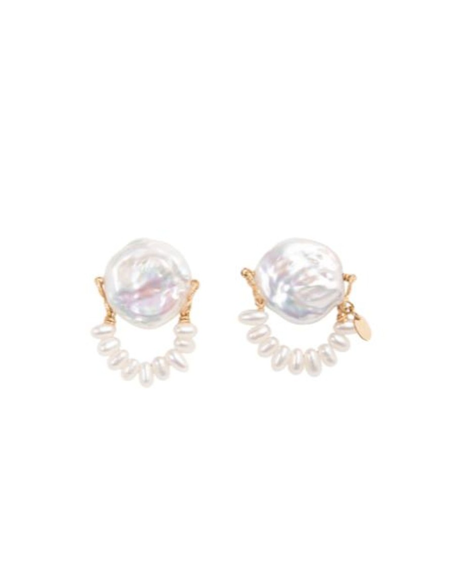 Women TARBAY Earrings | Keshi Earrings #3 (35Mm)-Pearl