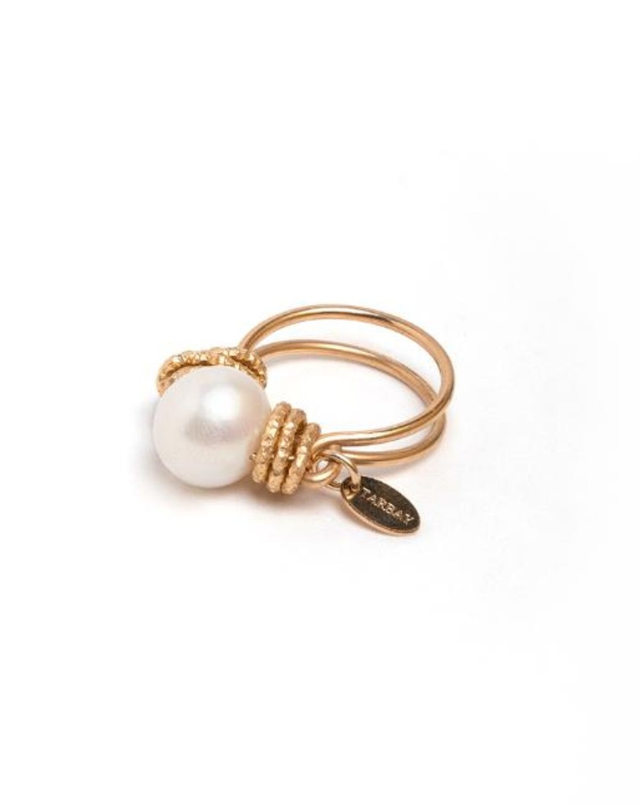 Women TARBAY Rings | Solitaire Ring #1 (10Mm)-Pearl & Yellow Gold