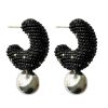 Women Susana Vega Earrings | Origen Hoops Black