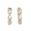 Women TARBAY Earrings | Cubagua Hoop Earrings #1 (30Mm)-White Pearl