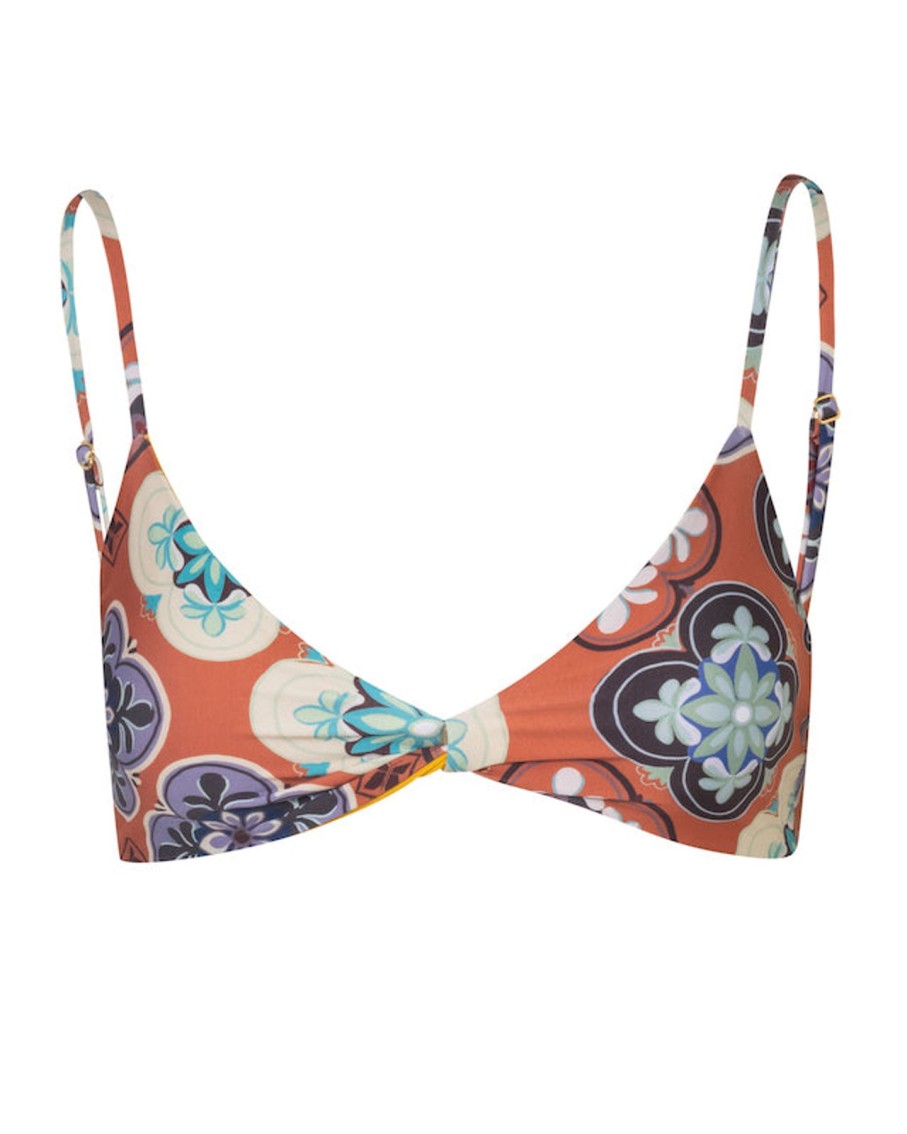 Women Juan de Dios Two Piece | Pacifico Bikini Top Terracota Mosaic Sunny