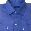 Men Crasqi | Mallorca Linen Shirt-Blue Moon/Neon Yellow