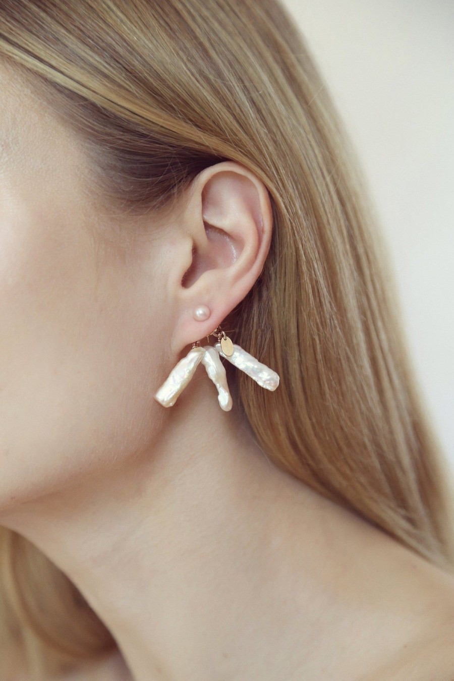 Women TARBAY Earrings | Estela Dangle Earrings (35Mm)-Pearl