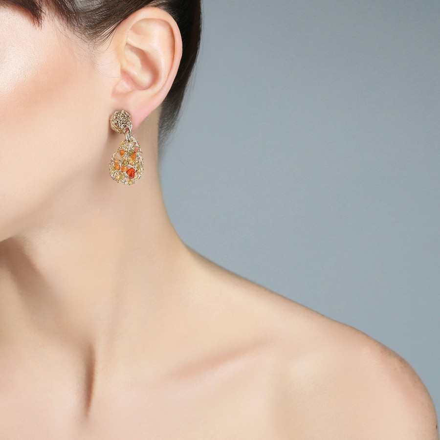 Women TARBAY Earrings | Gota Button Dangle Earrings (20Mm)