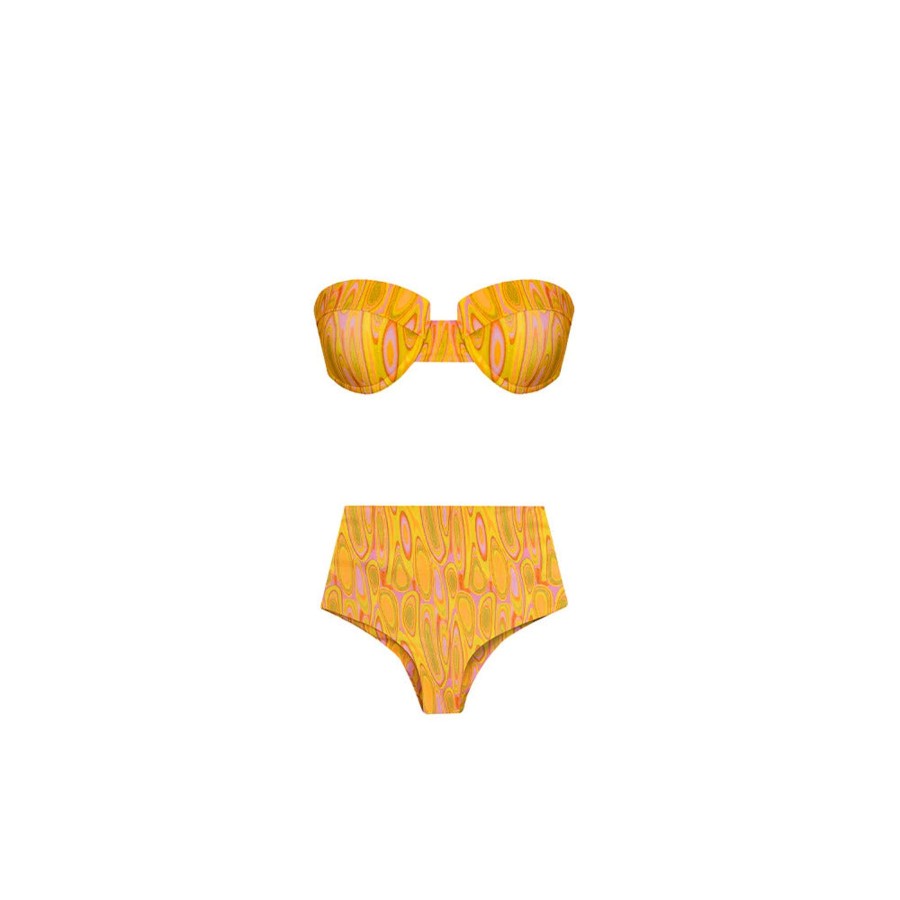 Women Ostra Two Piece | Bottom-High Waist Psy Yellow