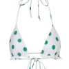 Women Juan de Dios Two Piece | Casa De Nada Top Green Polka/Ivory