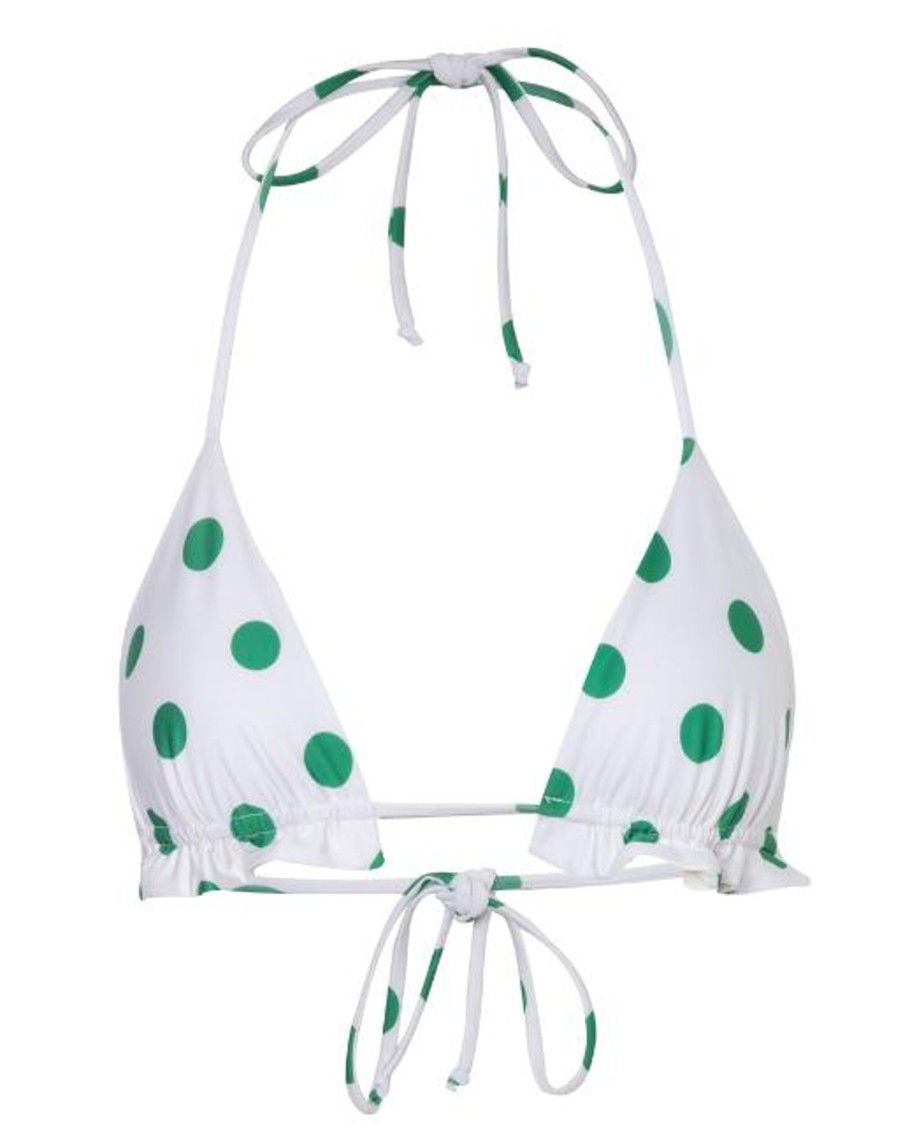 Women Juan de Dios Two Piece | Casa De Nada Top Green Polka/Ivory