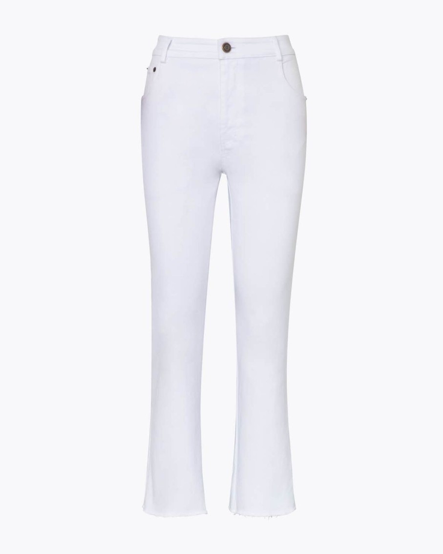 Women Renata Lozano Pants & Shorts | Casaron Jean White