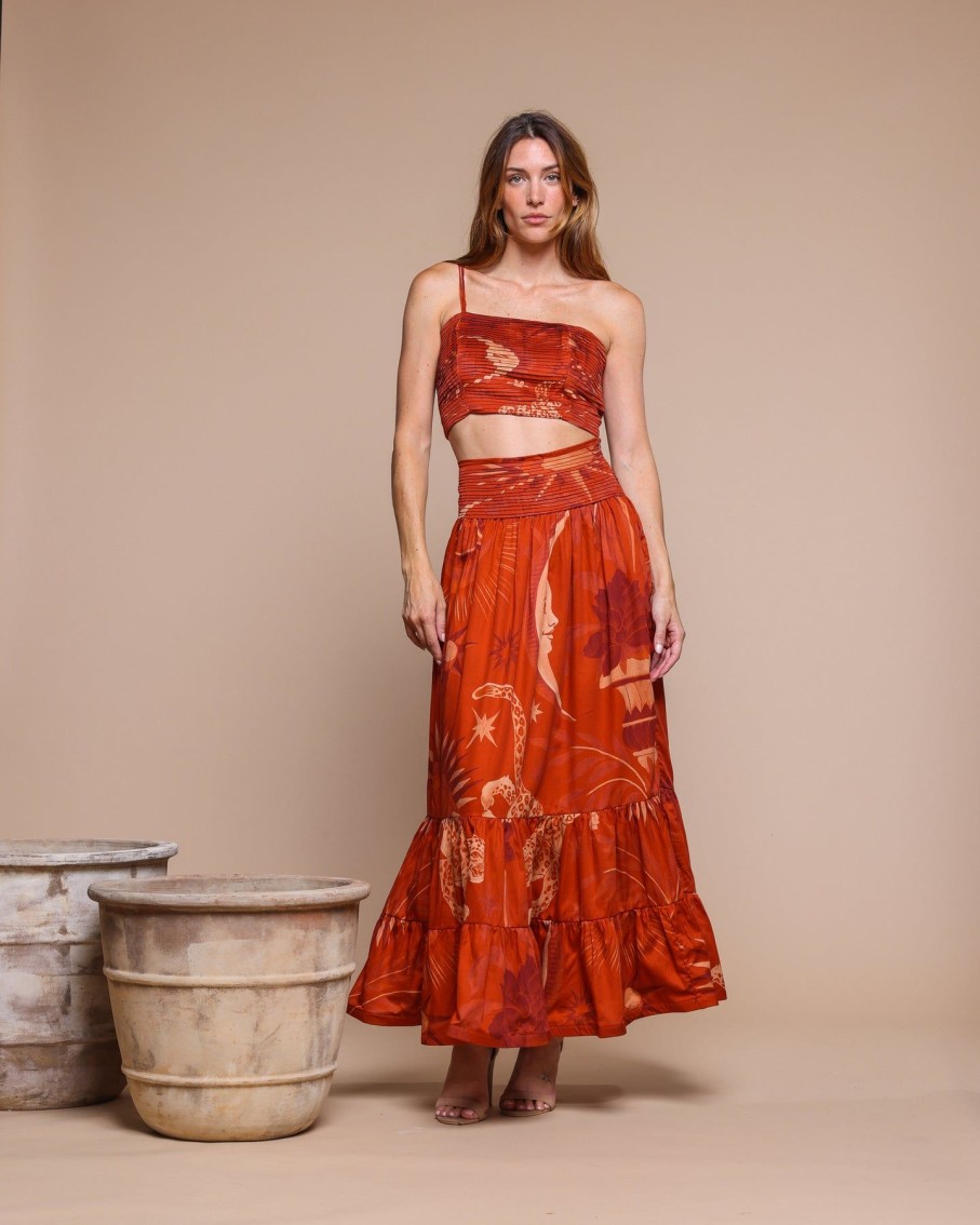 Women Eugenia Fernandez Tops | Funez Top Red Night