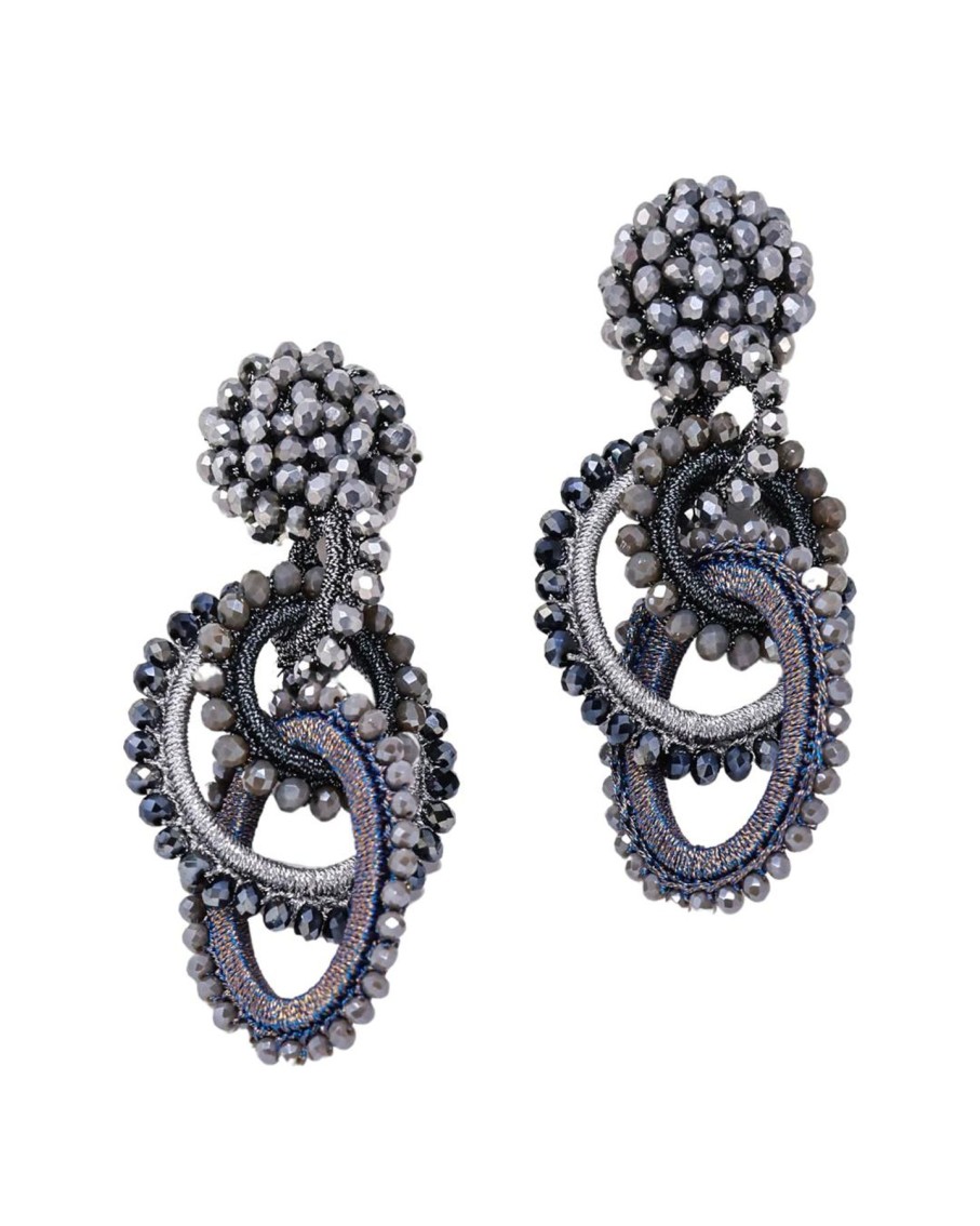 Women Bibi Marini Earrings | Oval Sundrop Silver